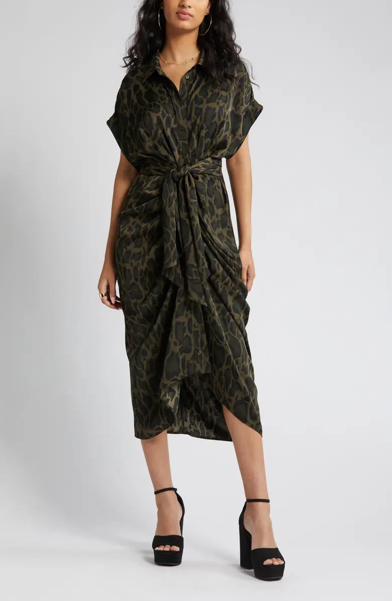 TORI ARMY GREEN DRESS