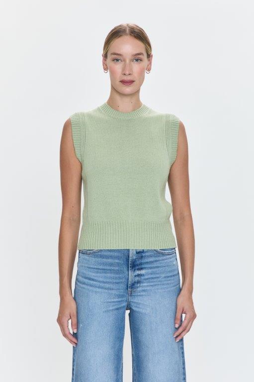 LEANDRA SWEATER VEST PISTACHIO