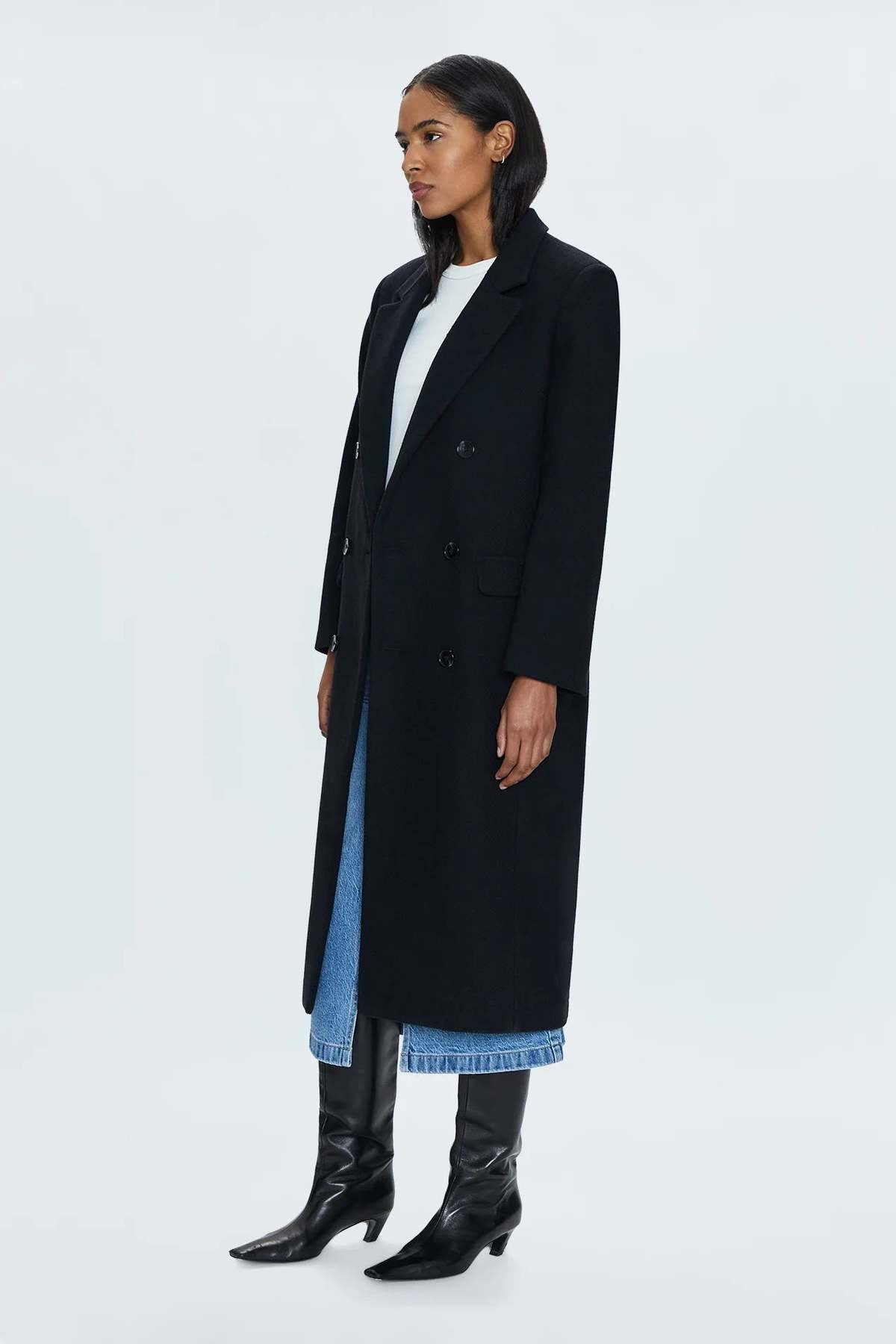 PRESCOTT DOUBLE BREASTED WOOL COAT