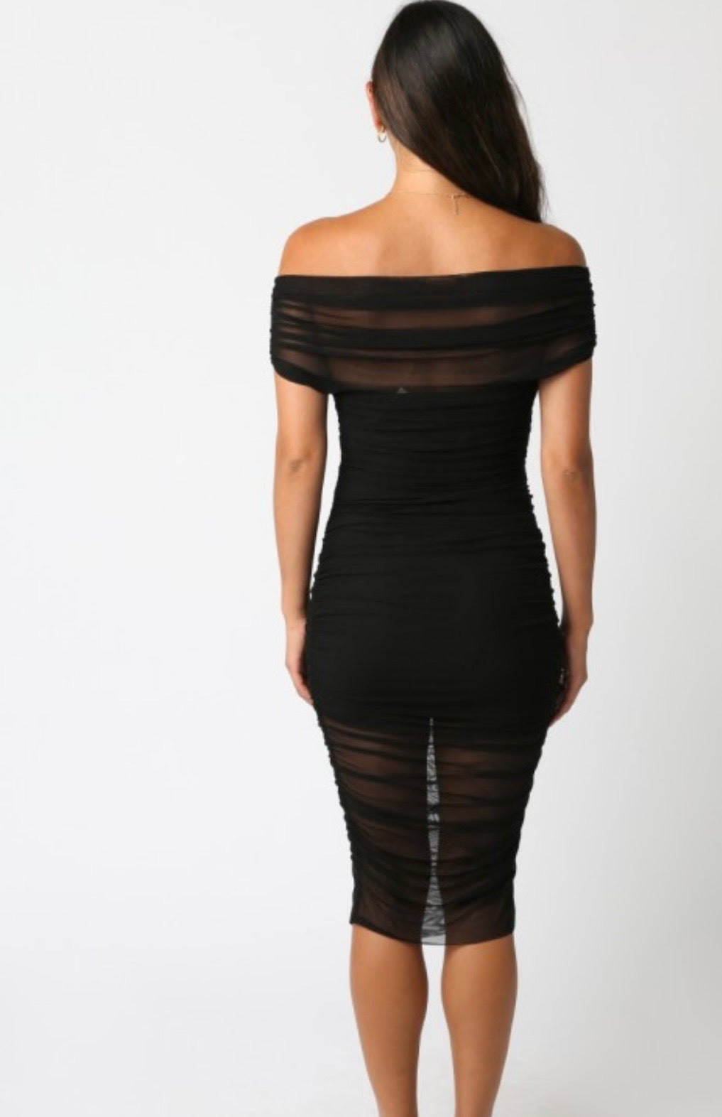 MESH MIDI DRESS