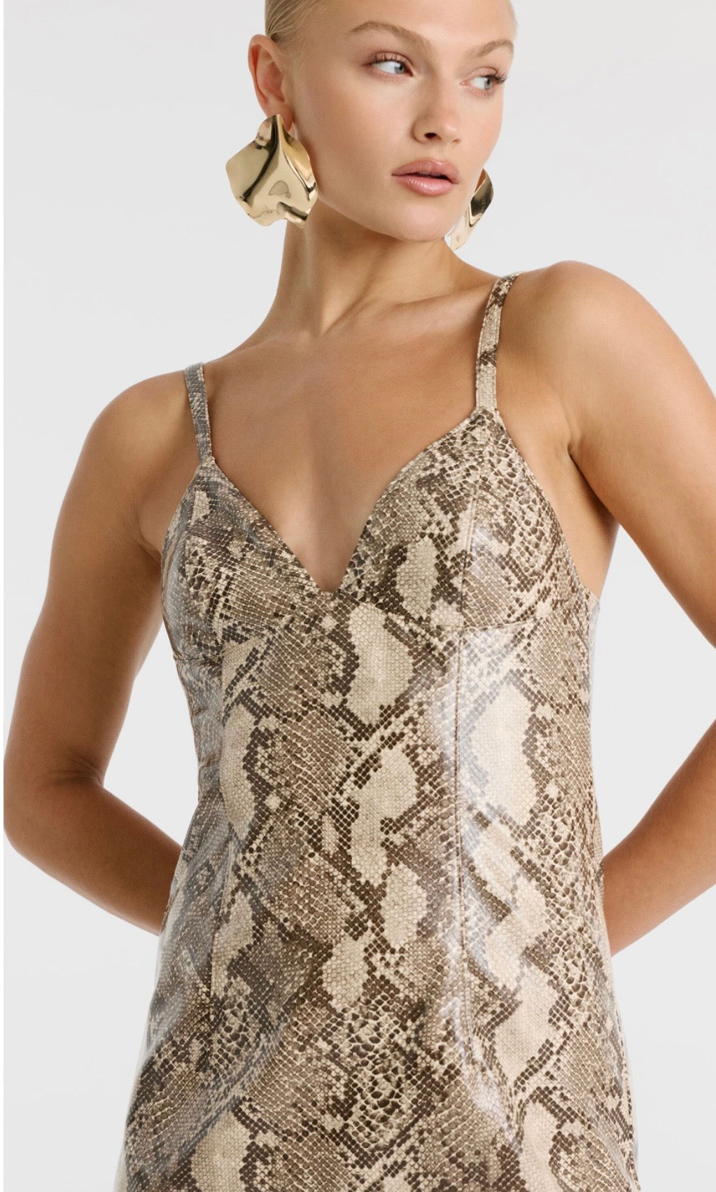 ESTINE FAUX SNAKESKIN DRESS