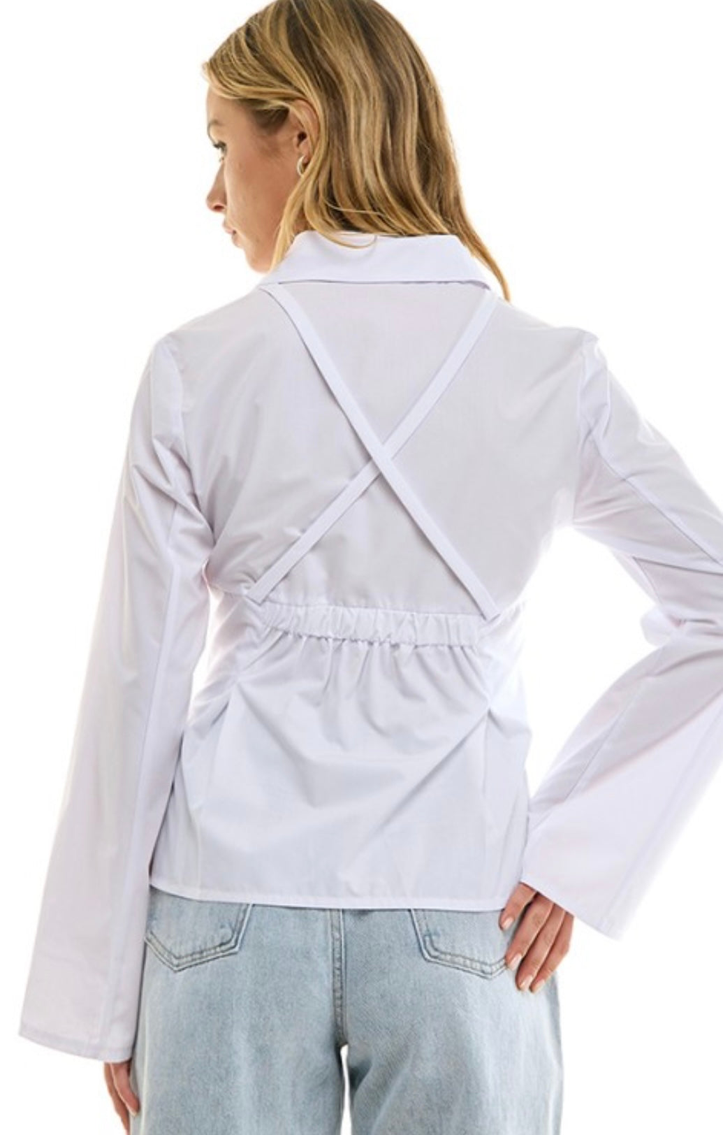 AUDEN PEPLUM BUTTON UP