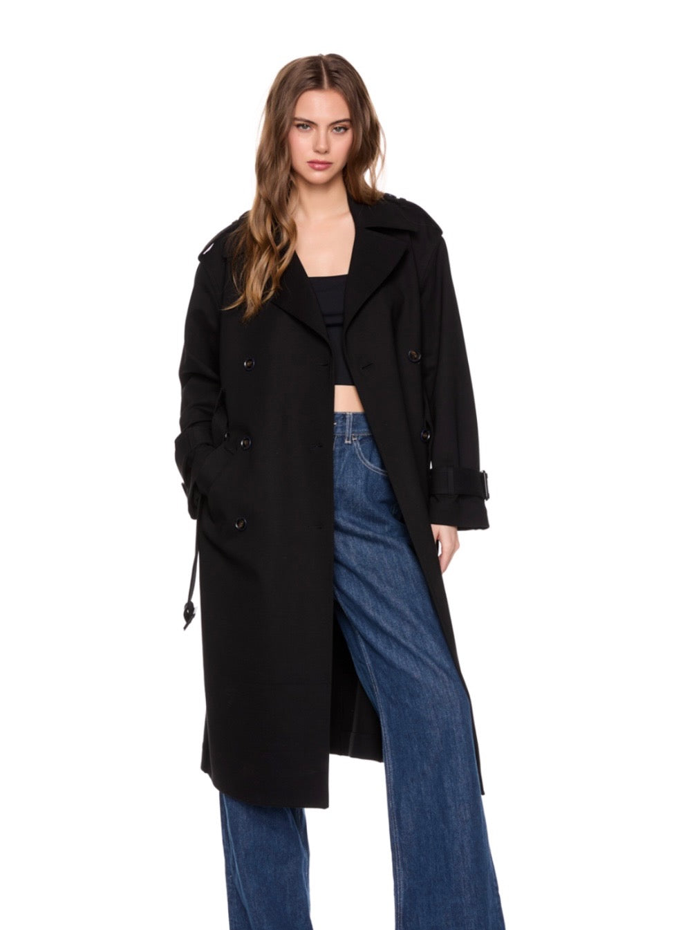DOUBLE KNIT TRENCH COAT