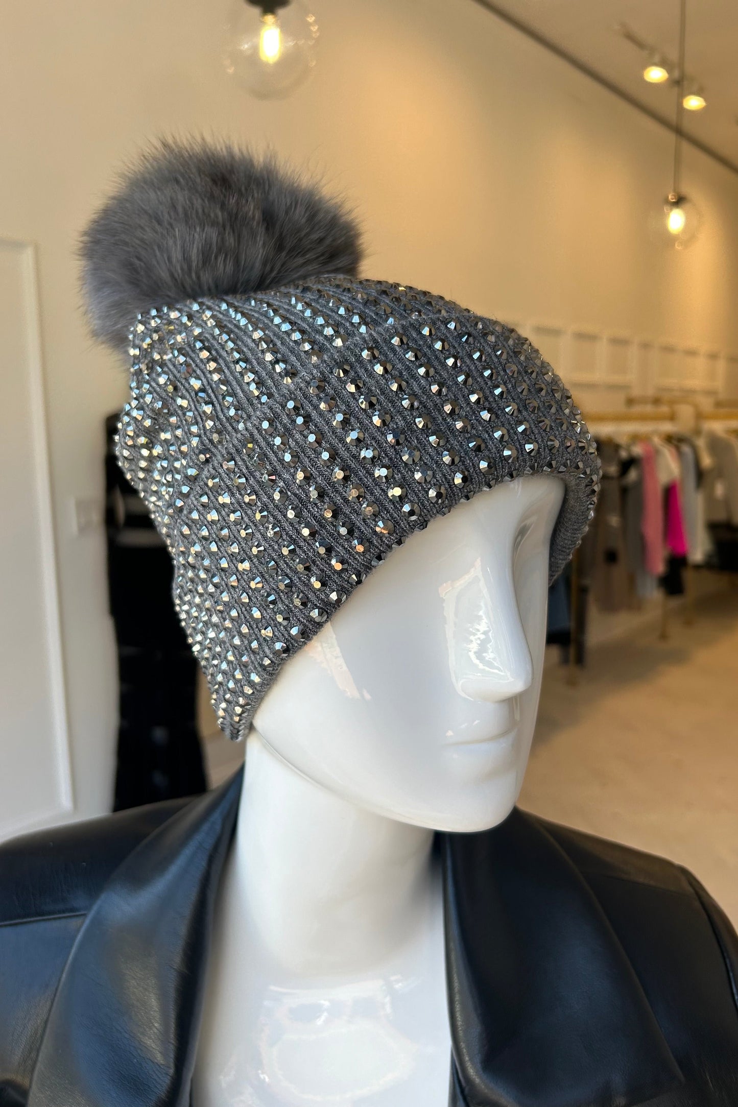 CRYSTAL KNIT BEANIE