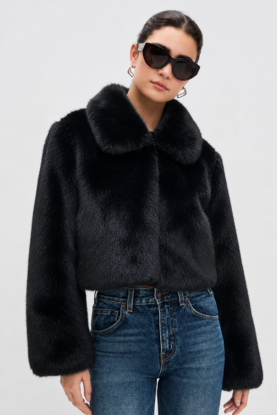 MAKE IT RAIN FAUX FUR JACKET