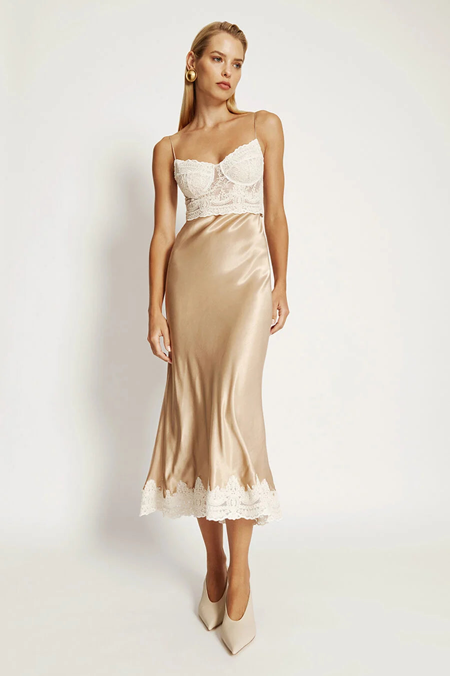 modal satin dress TANGO ORANGE MODAL SATIN DRESS InCottoM
