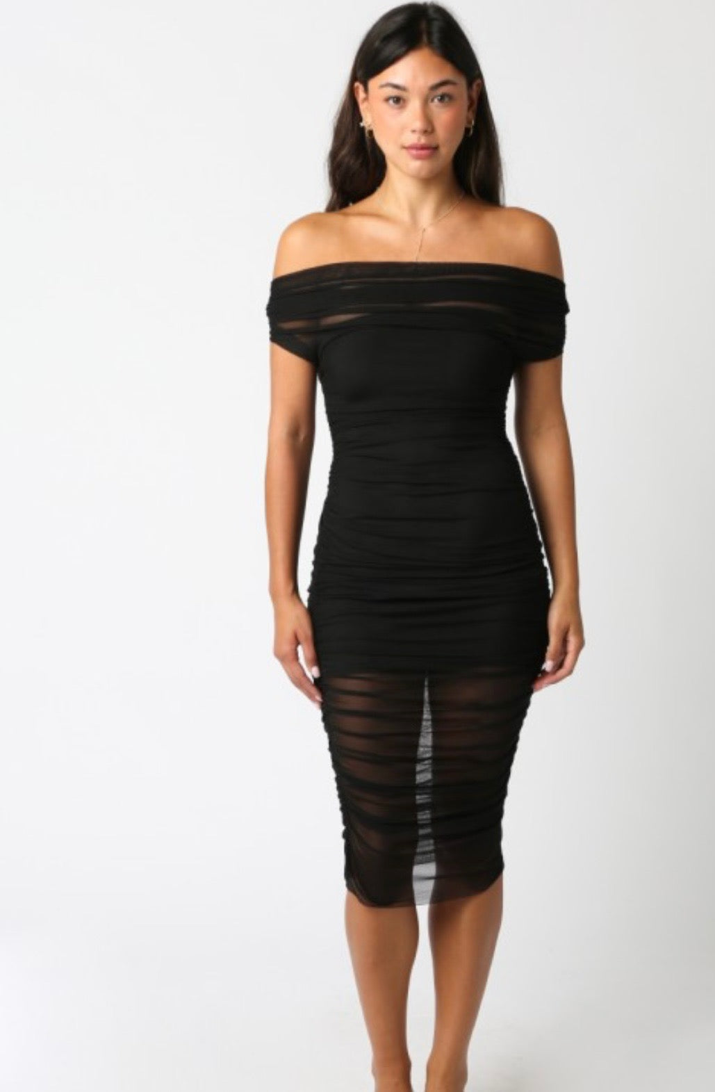 MESH MIDI DRESS