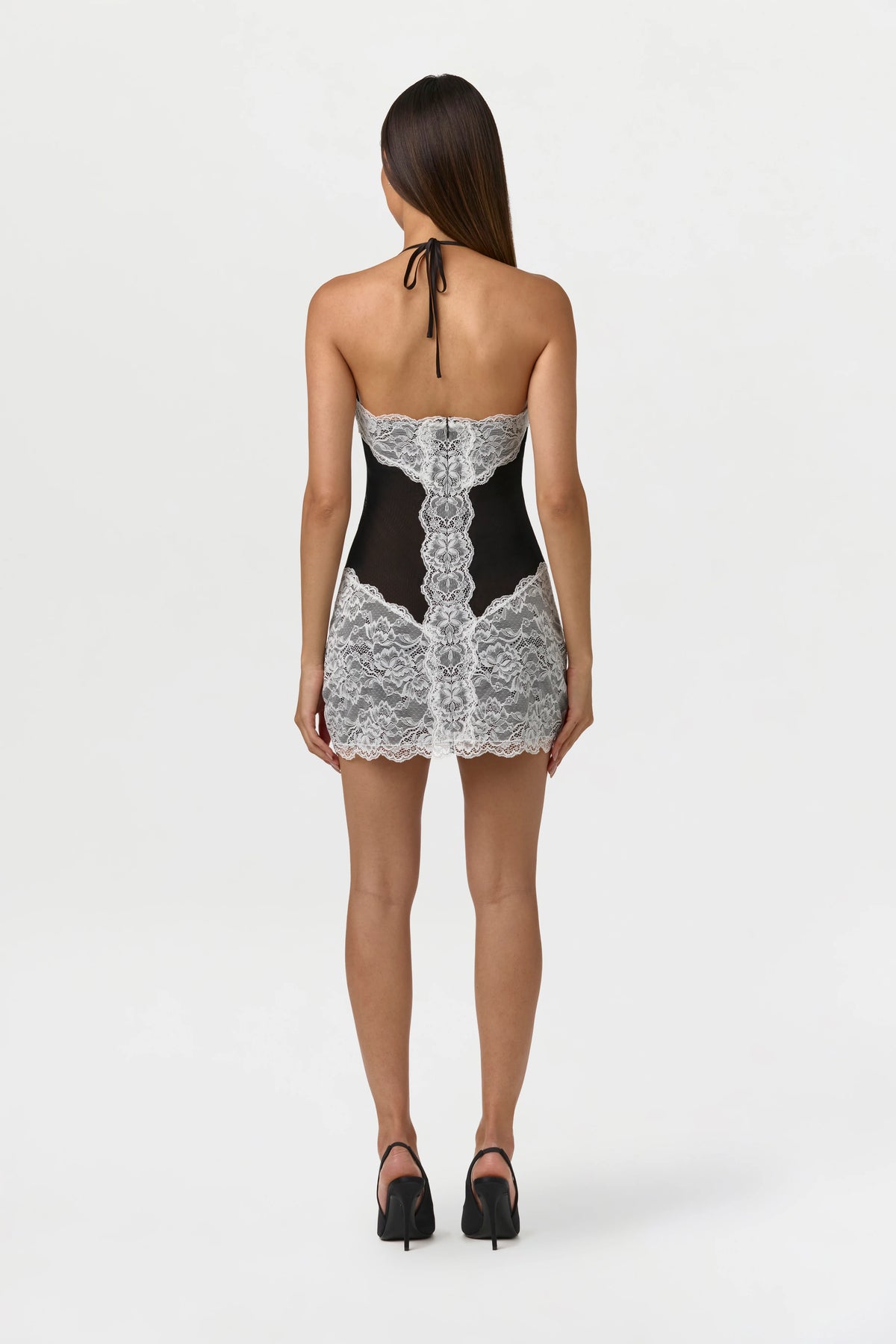 MESH LACE MINI DRESS