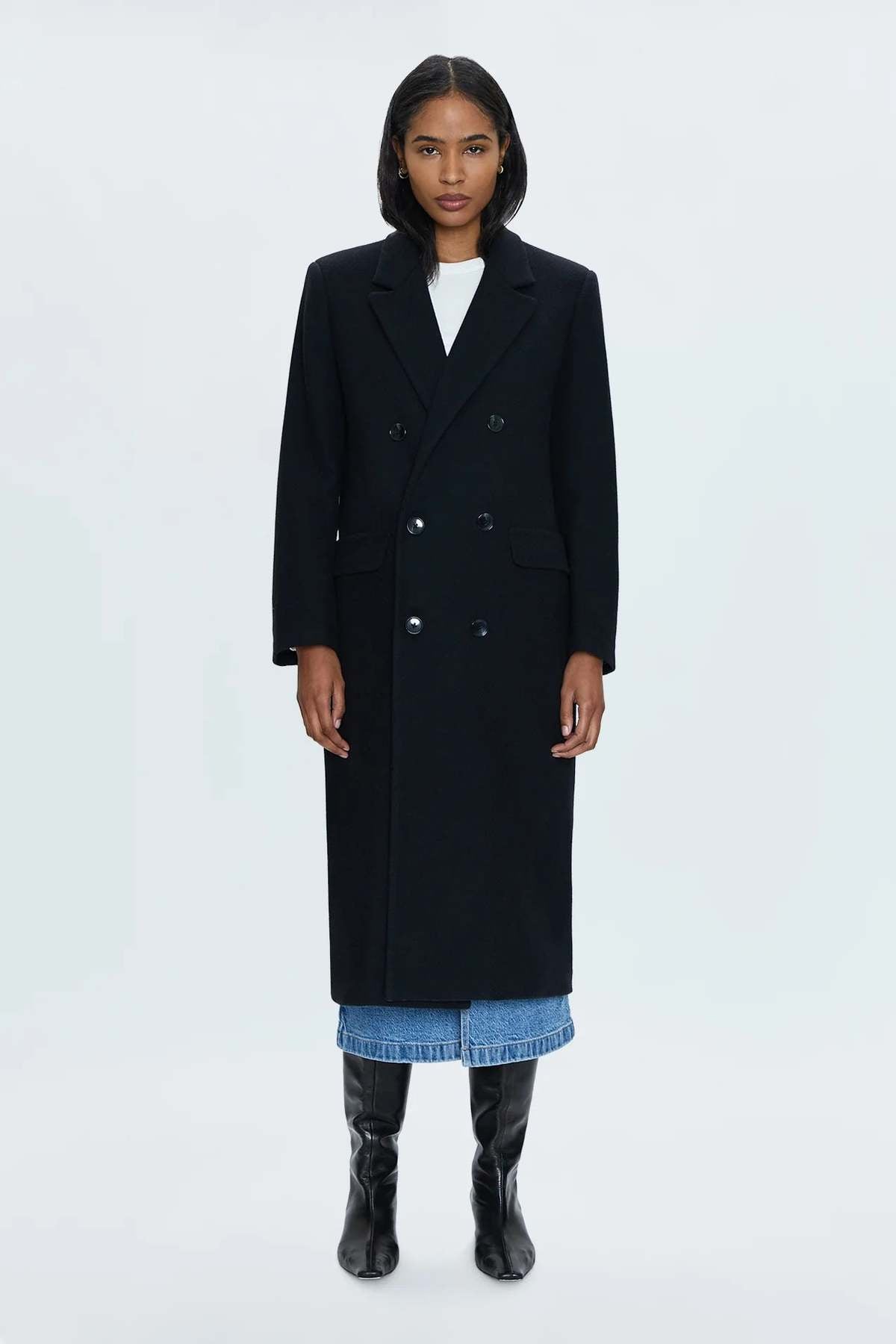 PRESCOTT DOUBLE BREASTED WOOL COAT