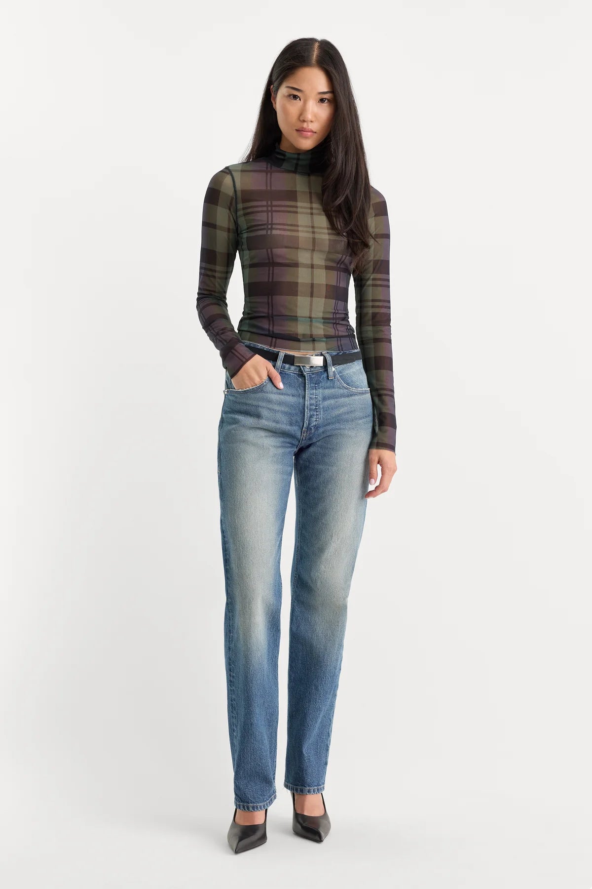 MESH TURTLENECK