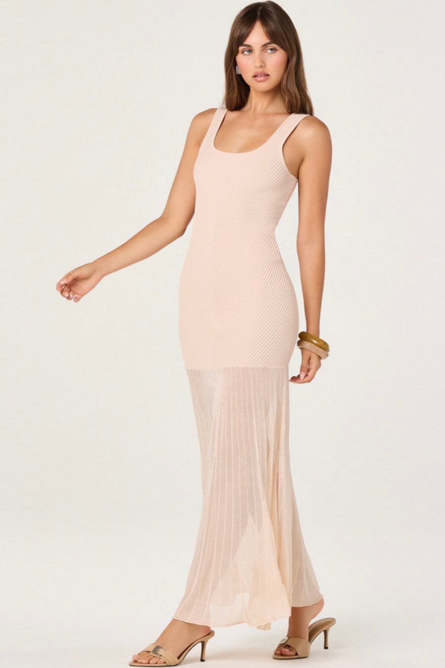 GLENA DRESS NUDE – Envy by Melissa Gorga