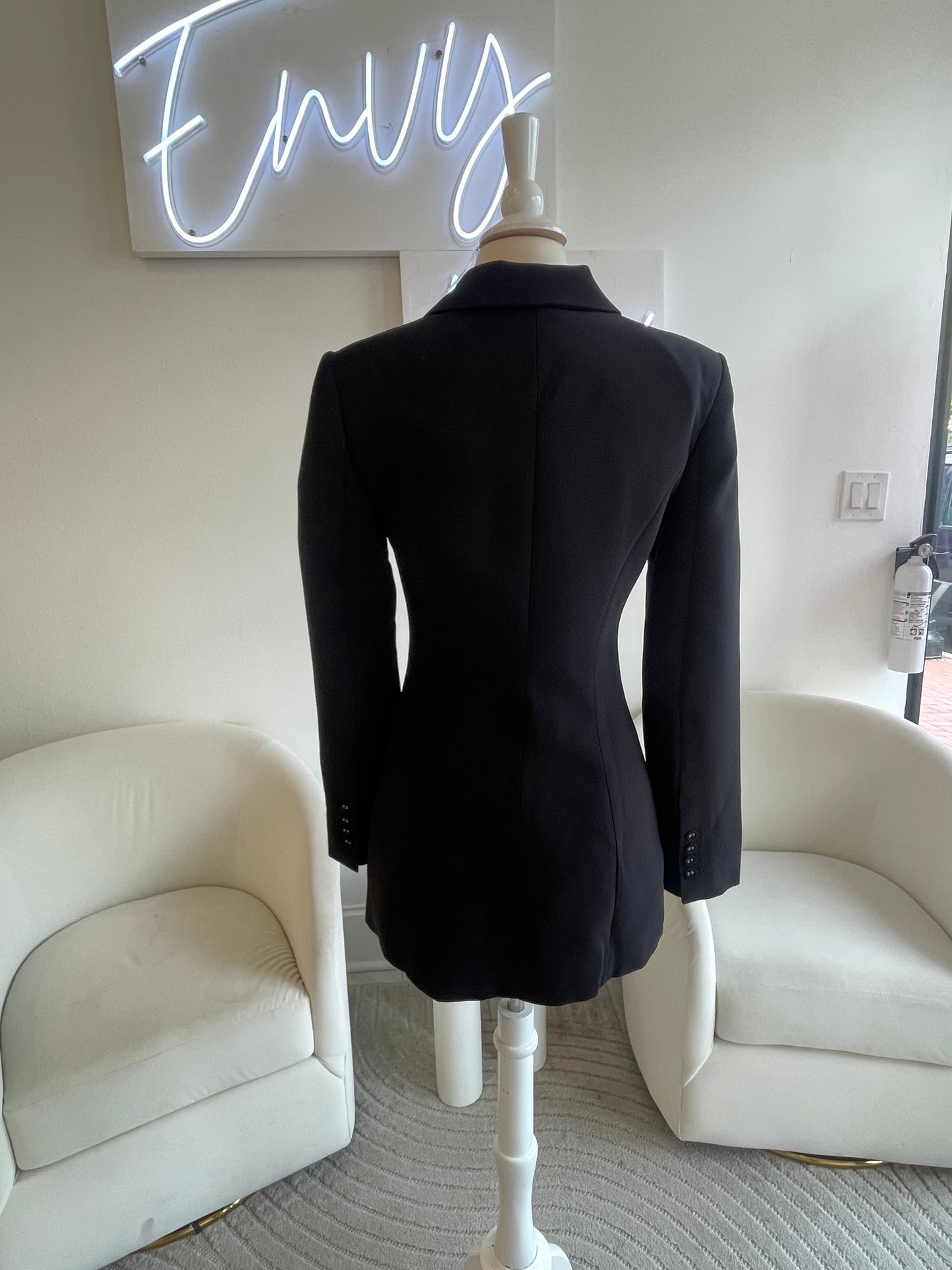 PERALTA BLAZER DRESS BLACK