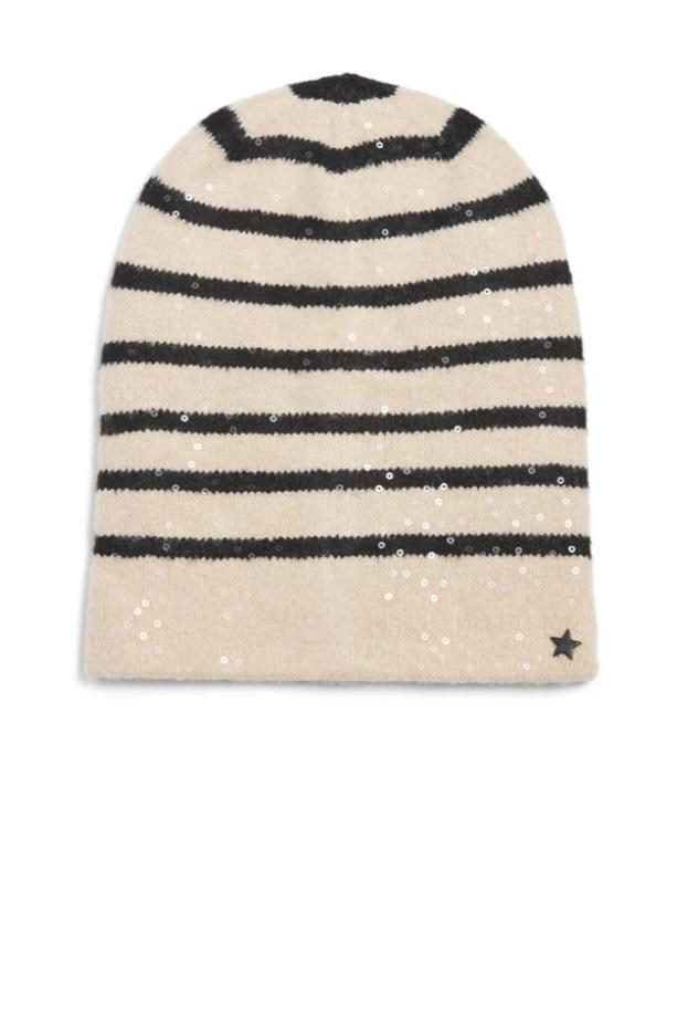 STRIPED KNIT BEANIE