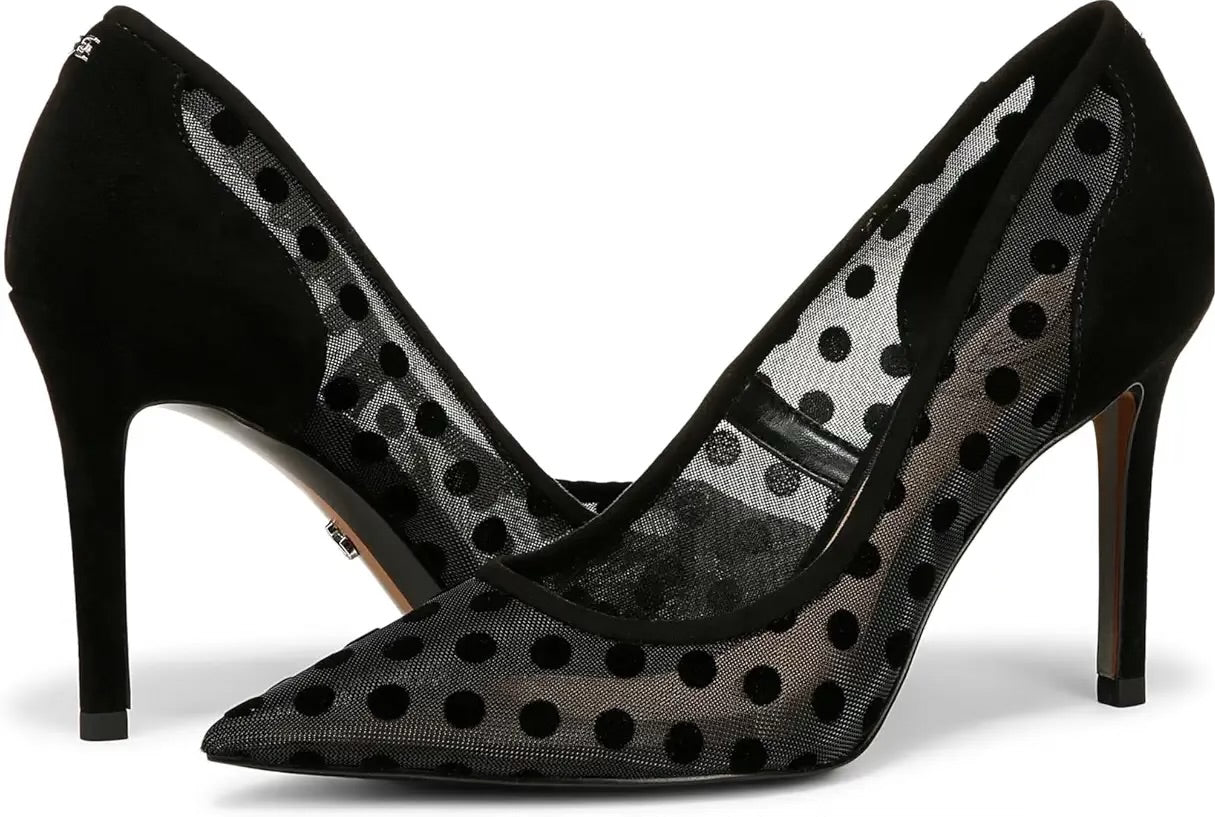 HAZEL POLKA DOT MESH PUMP