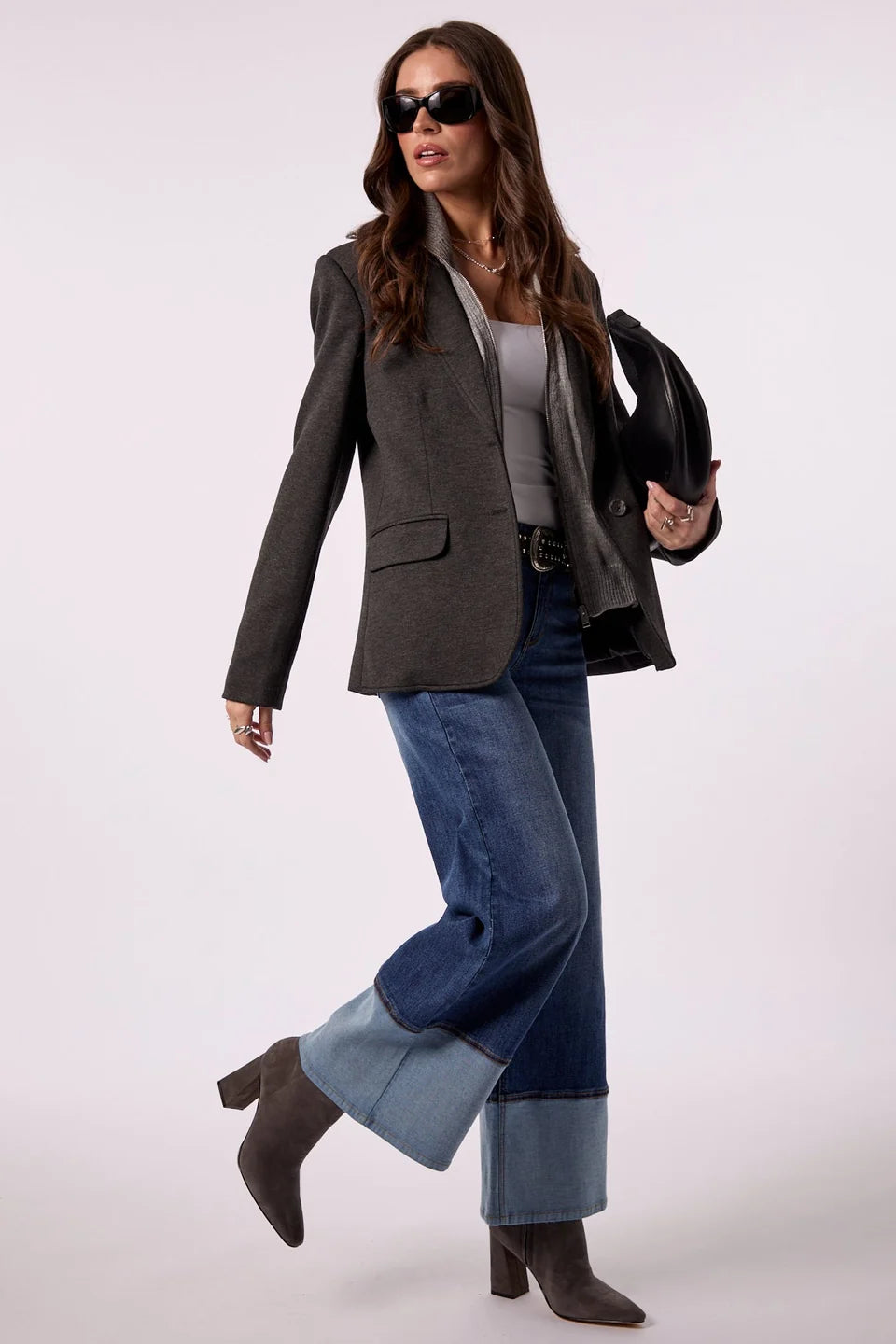 COLETTE BLAZER WITH SWEATER INSERT
