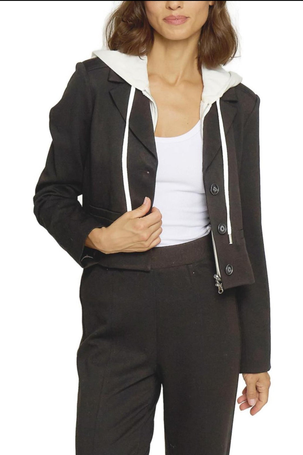 CROPPED FITTED DICKEY JACKET