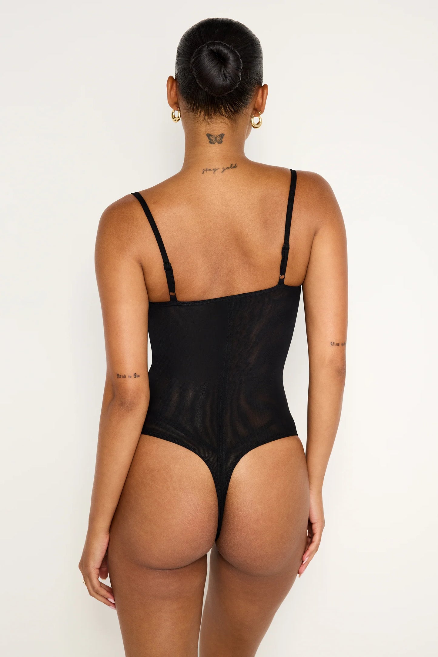 CORSET DEMI MESH BODYSUIT