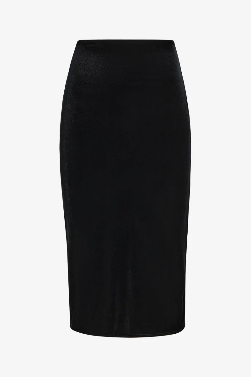 VELVET MIDI SKIRT