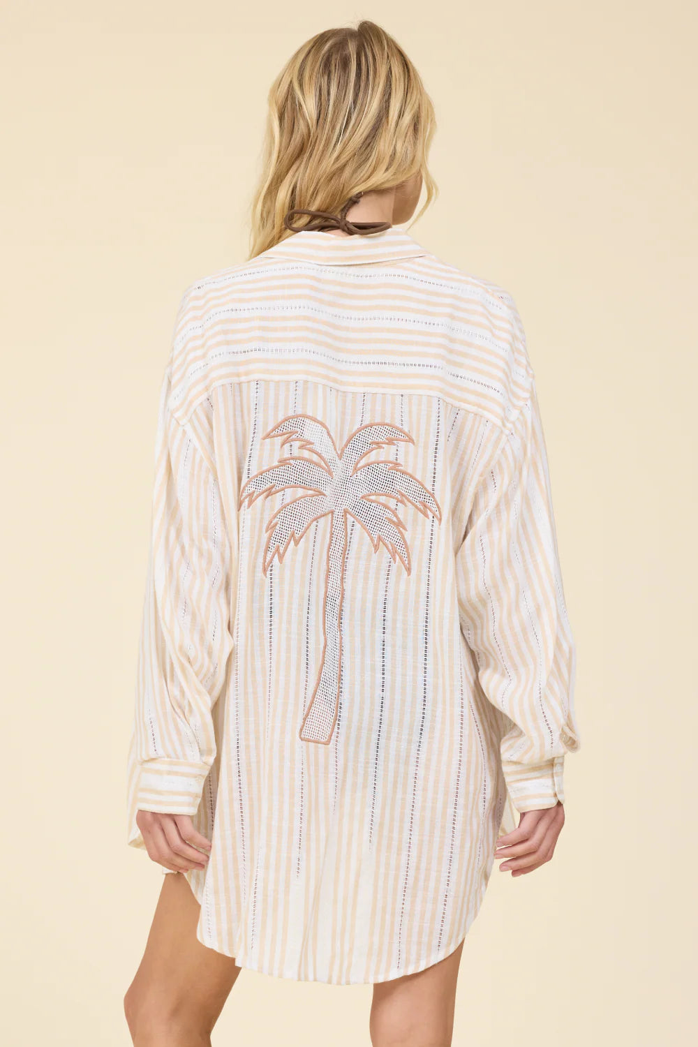 SHORELINE STRIPE PALM TREE SHIRT