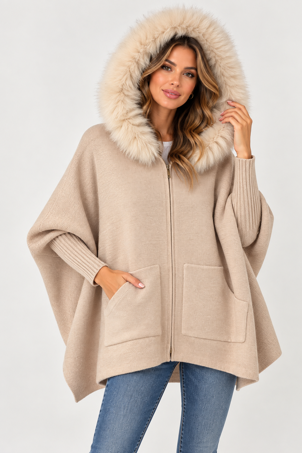PEARL KNIT CAPE – Envy by Melissa Gorga