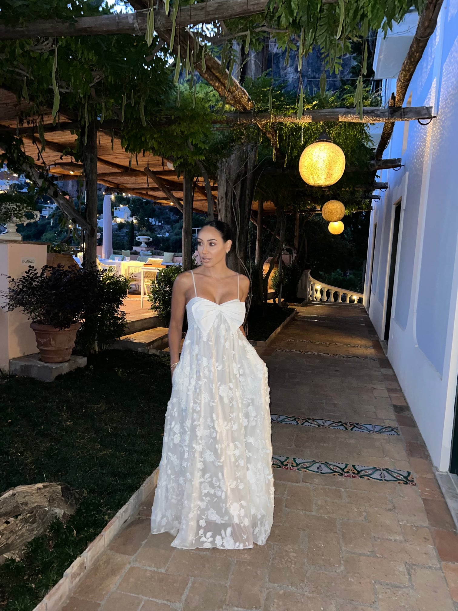 White ankle length sales dress