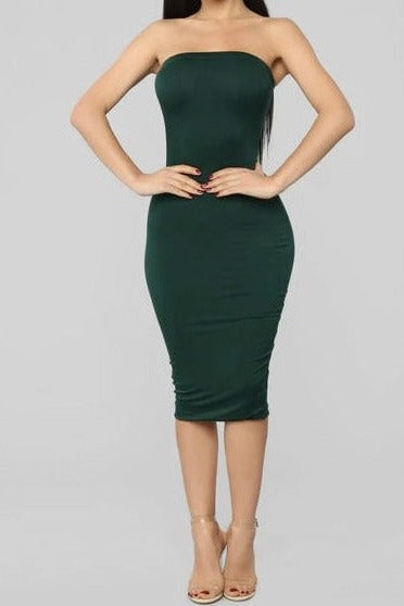 GREEN TUBE DRESS L GREEN TUBE DRESS L