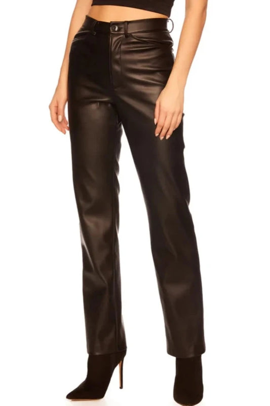 MIDNIGHT FAUX LEATHER PANT