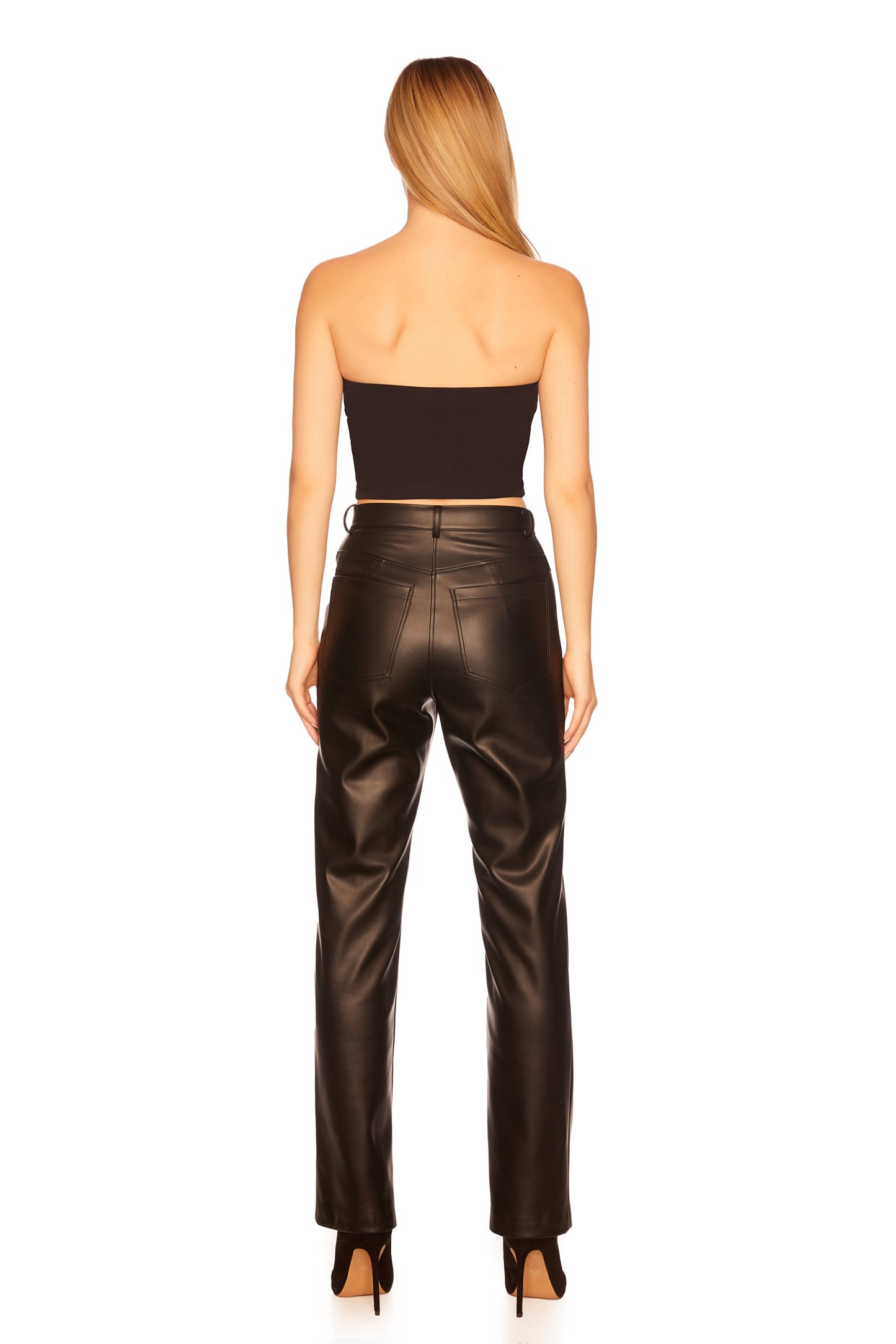MIDNIGHT FAUX LEATHER PANT