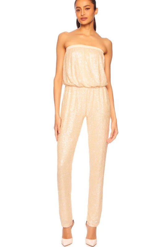 SEQUIN TUBE JUMPSUIT