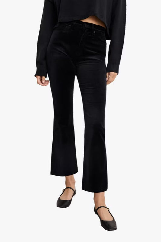 GOOD AMERICAN VELVET KICK FLARES