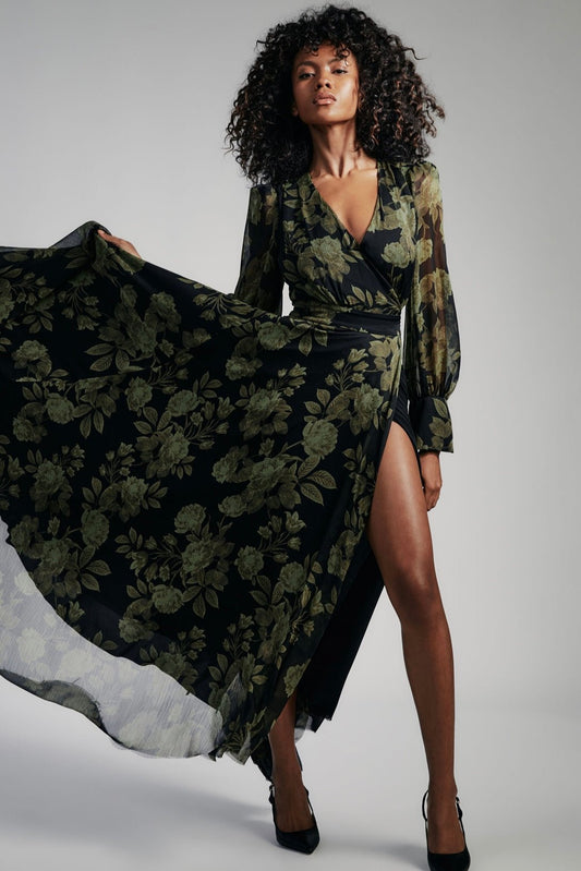 LUCIANNA MAXI WRAP DRESS