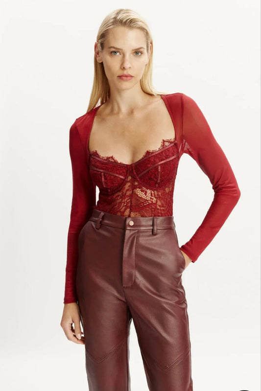 FARRAH LACE MESH BODYSUIT