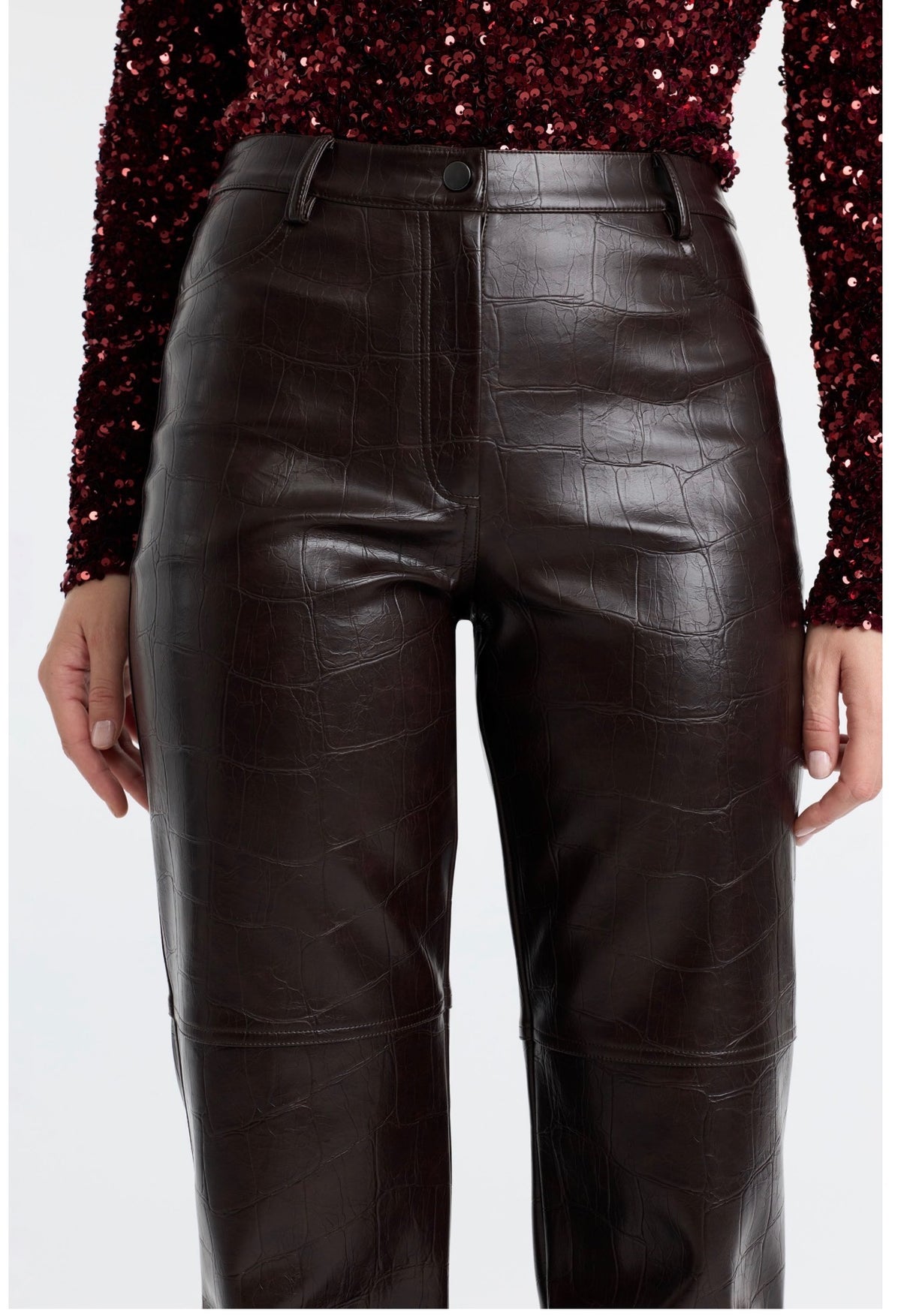 NIA FAUX LEATHER PANT