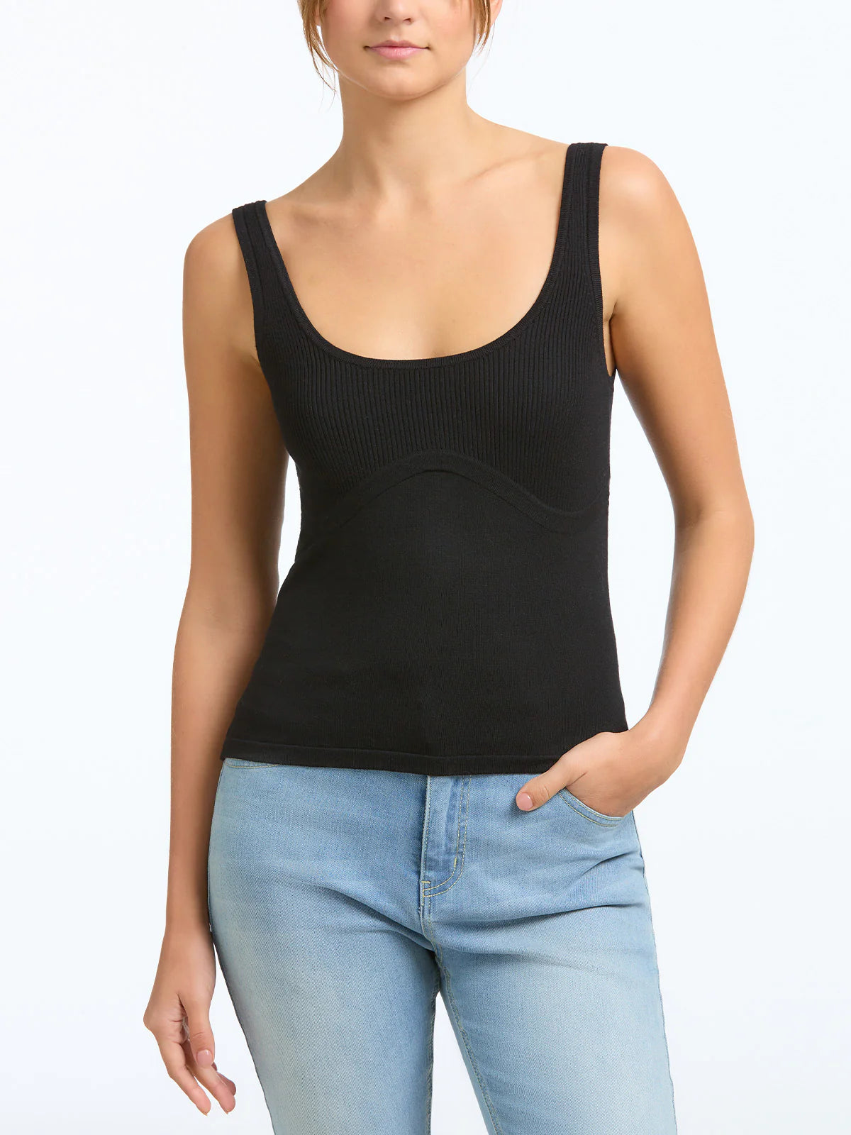 BUSTIER RIBBED TANK