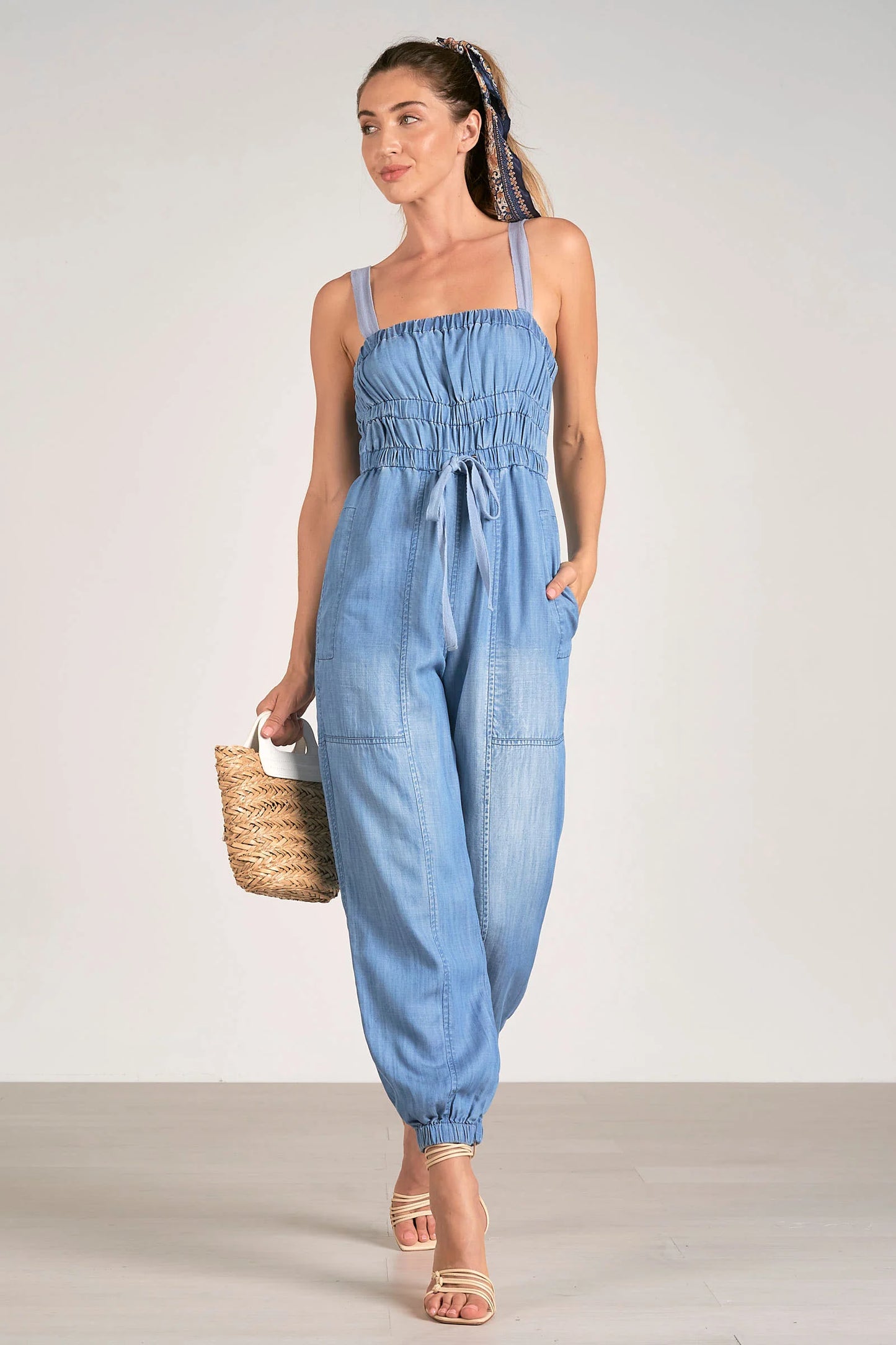 MONA DENIM JUMPSUIT