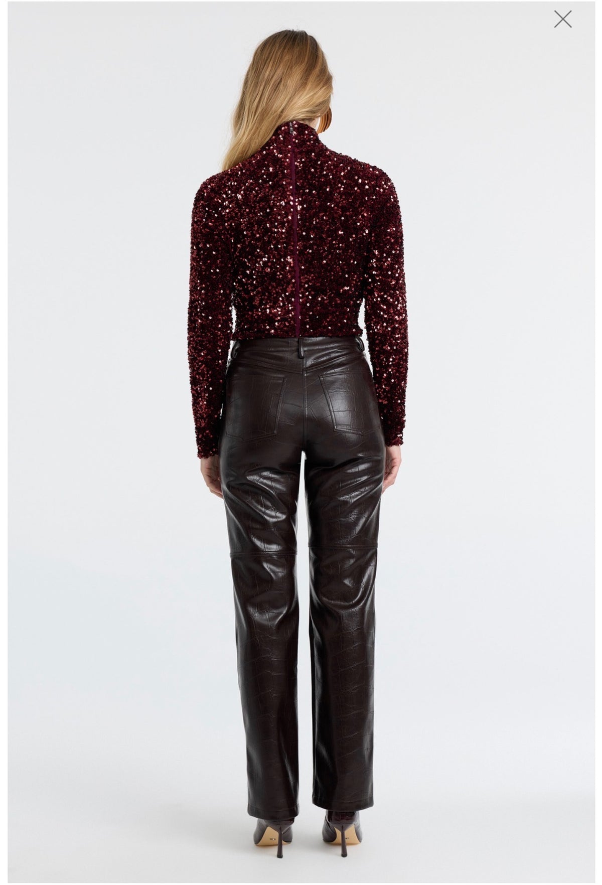 NIA FAUX LEATHER PANT