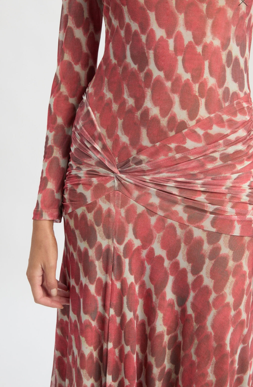 bardot lea mesh dress Bardot Lea Printed Mesh Midi Dress in Brown Leopard