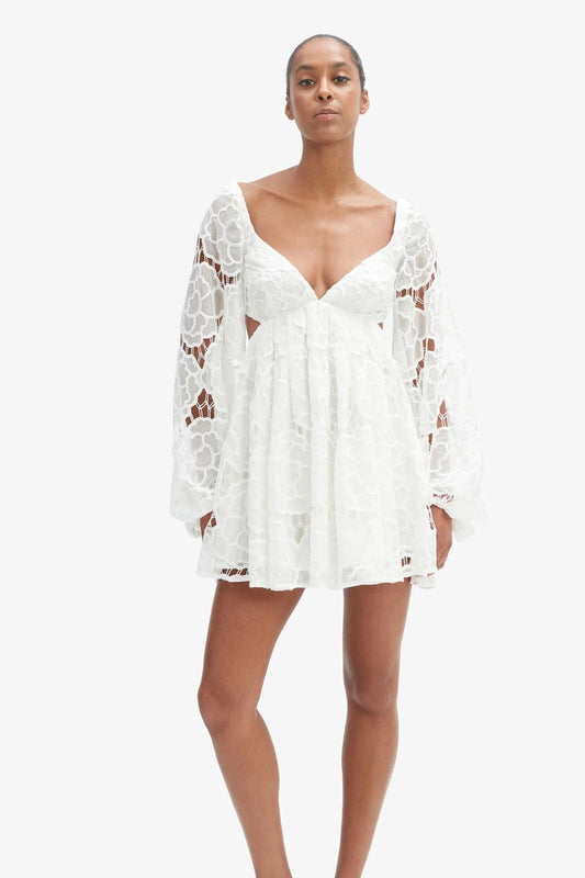 JOVIE BABYDOLL WHITE DRESS