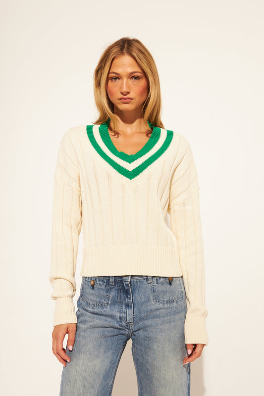 COLLEGIATE CLOVER SWEATER