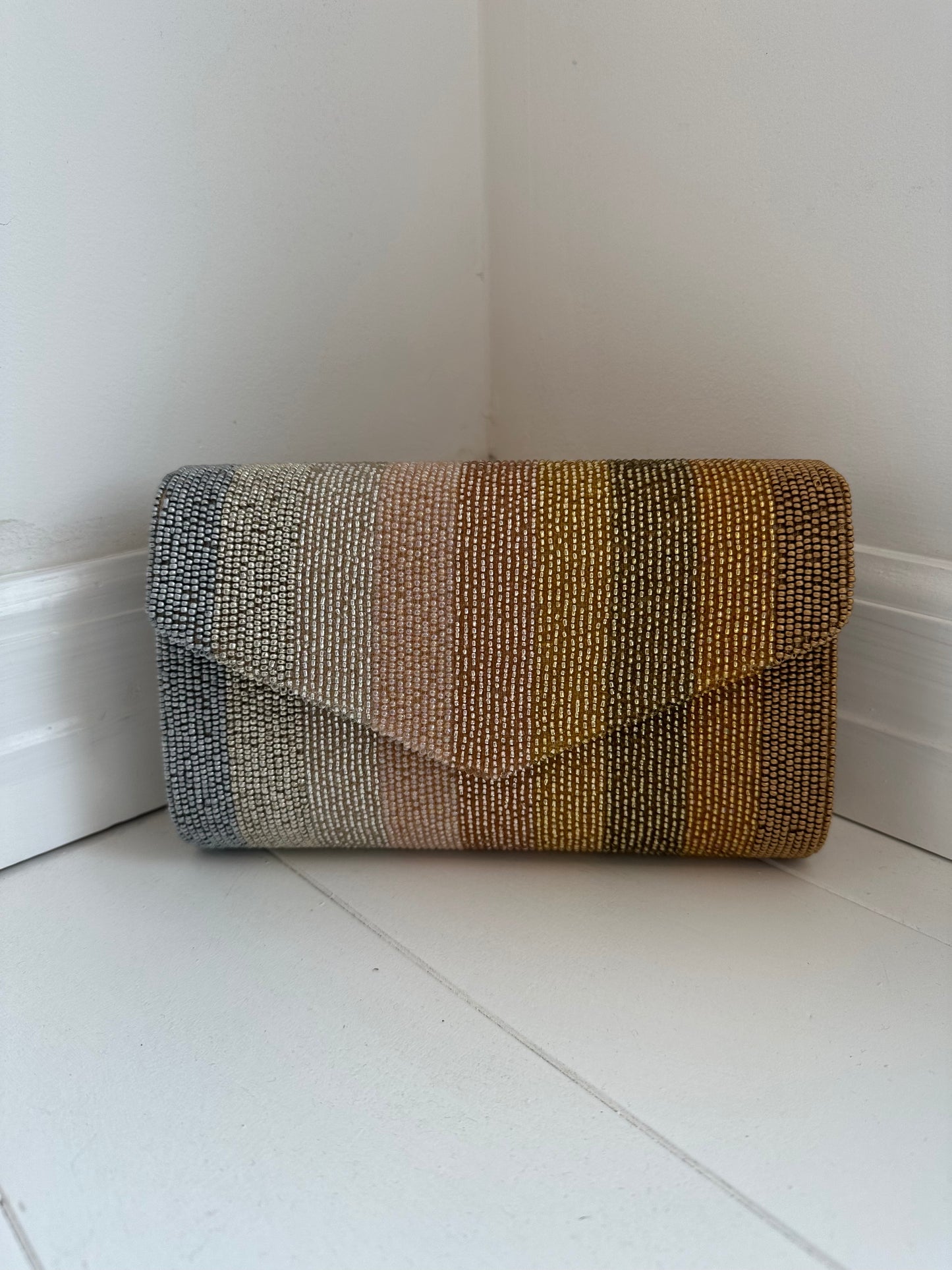 GOLD SILVER OMBRE CLUTCH