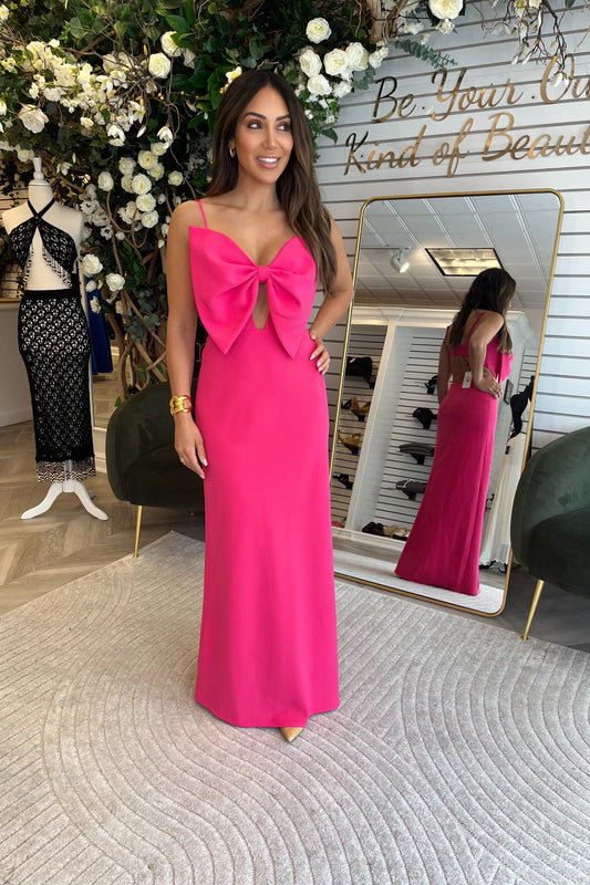 PAULA DRESS HOT PINK