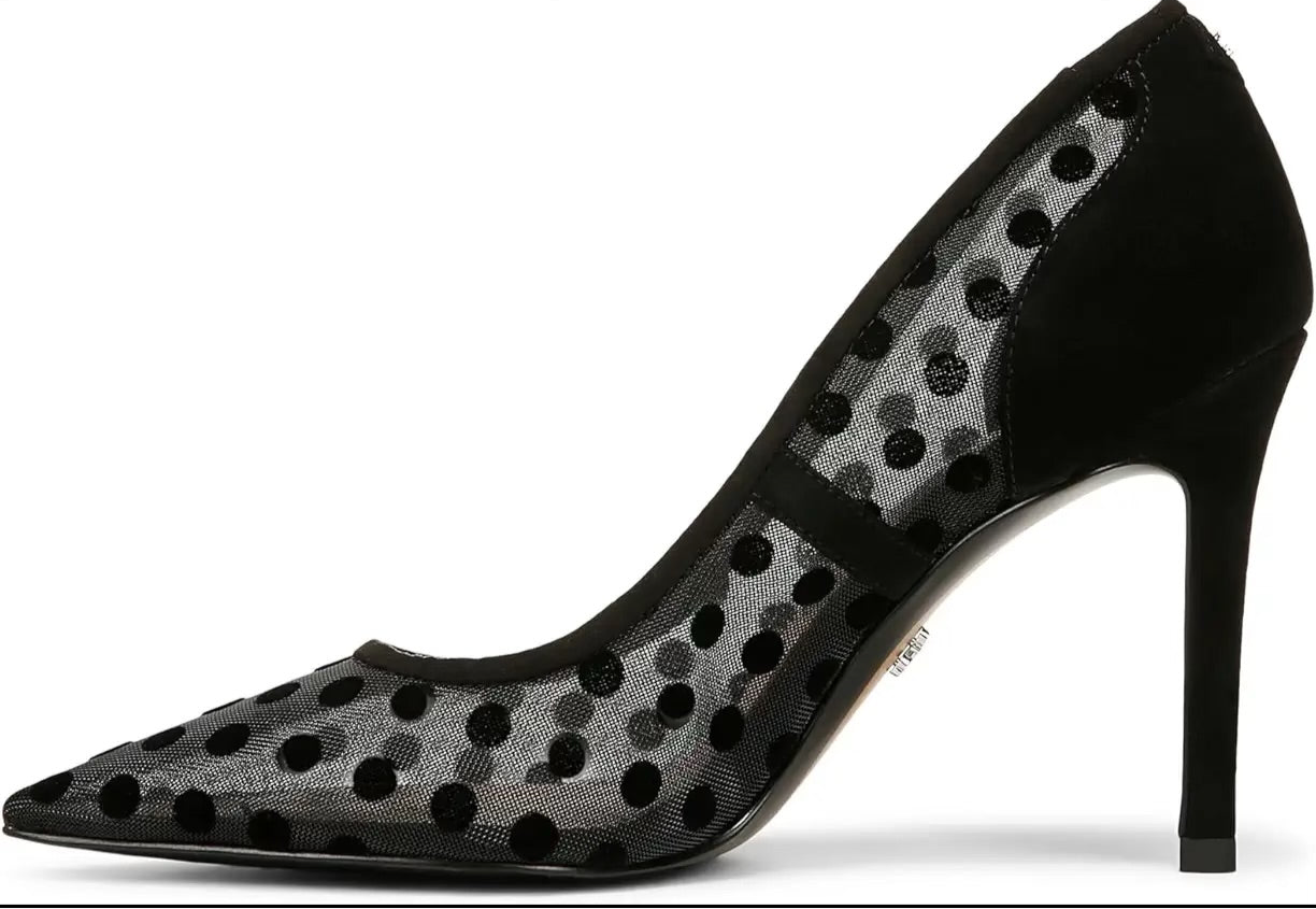 HAZEL POLKA DOT MESH PUMP