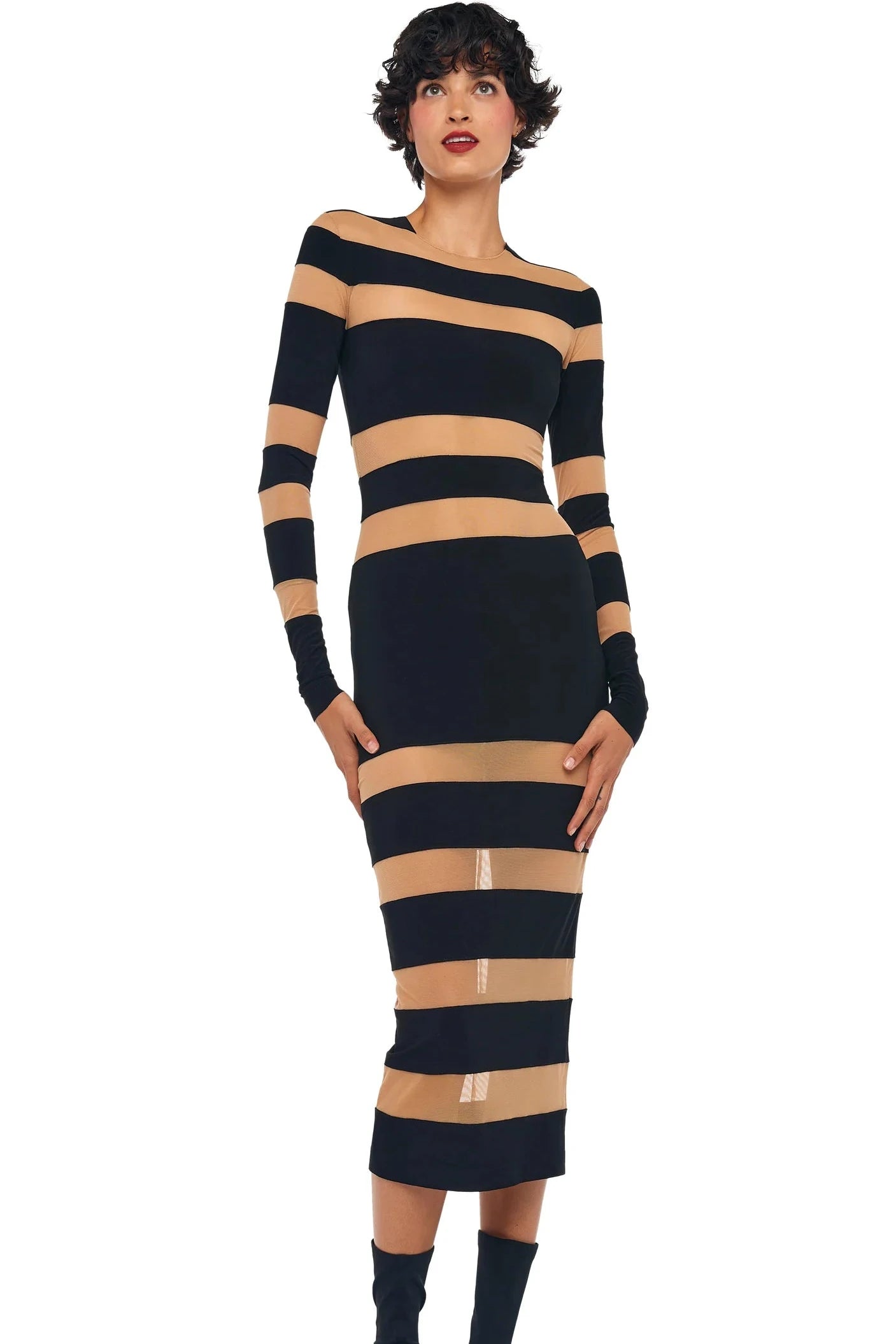 SPLICE MIDI DRESS