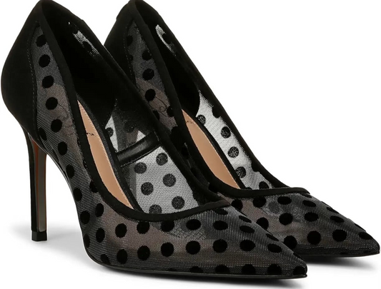 HAZEL POLKA DOT MESH PUMP