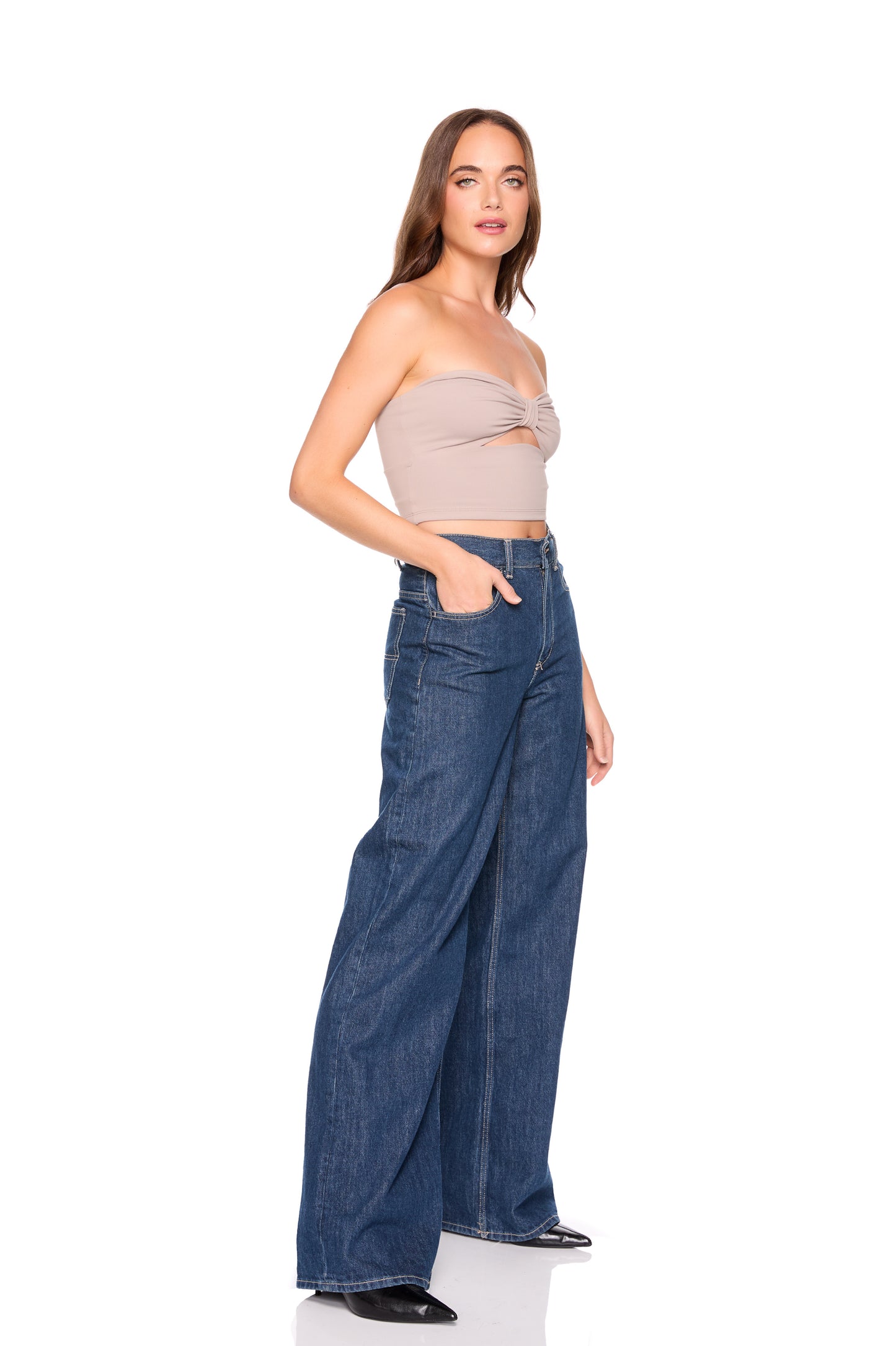 CINCHED CUT OUT TUBE TOP