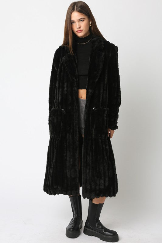 DEVIN FAUX FUR LONG COAT