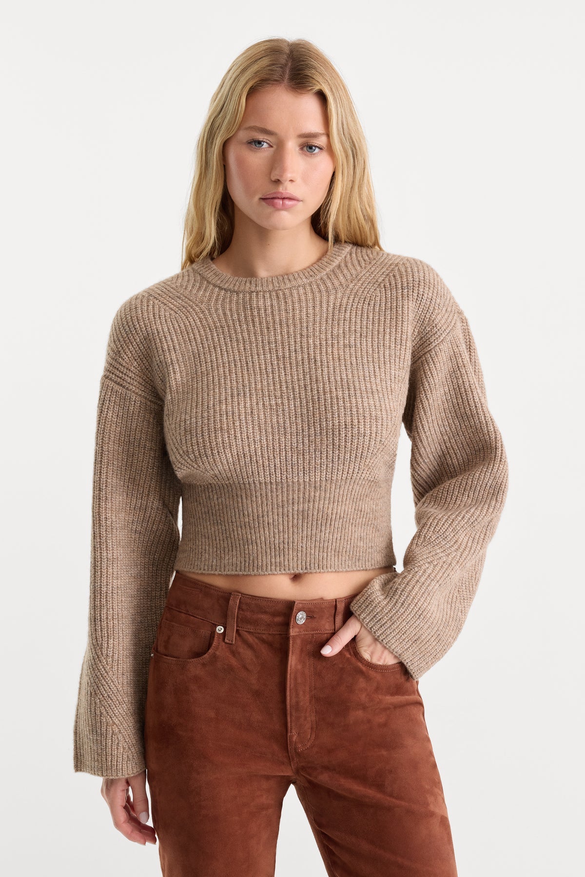 GOOD AMERICAN CHUNKY SWEATER ￼