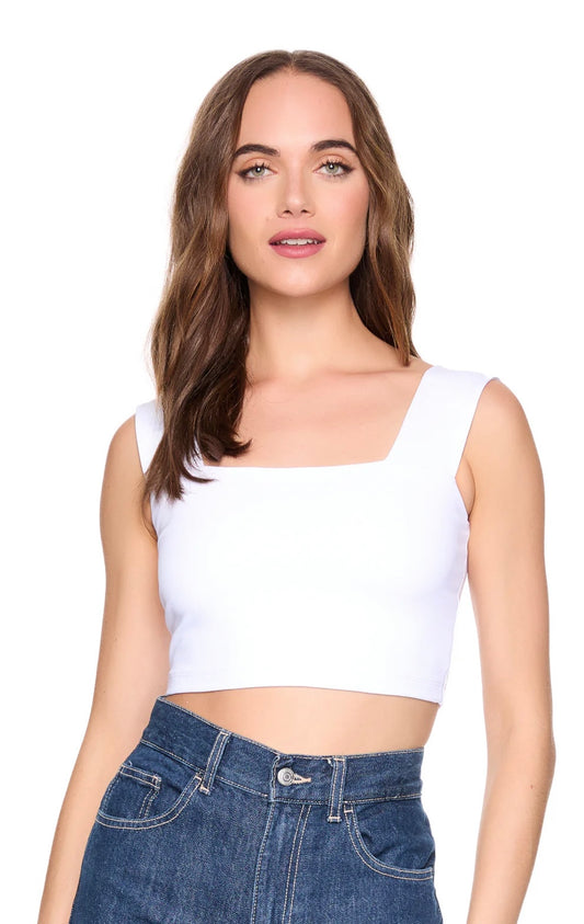 WIDE STRAP CROP TANK
