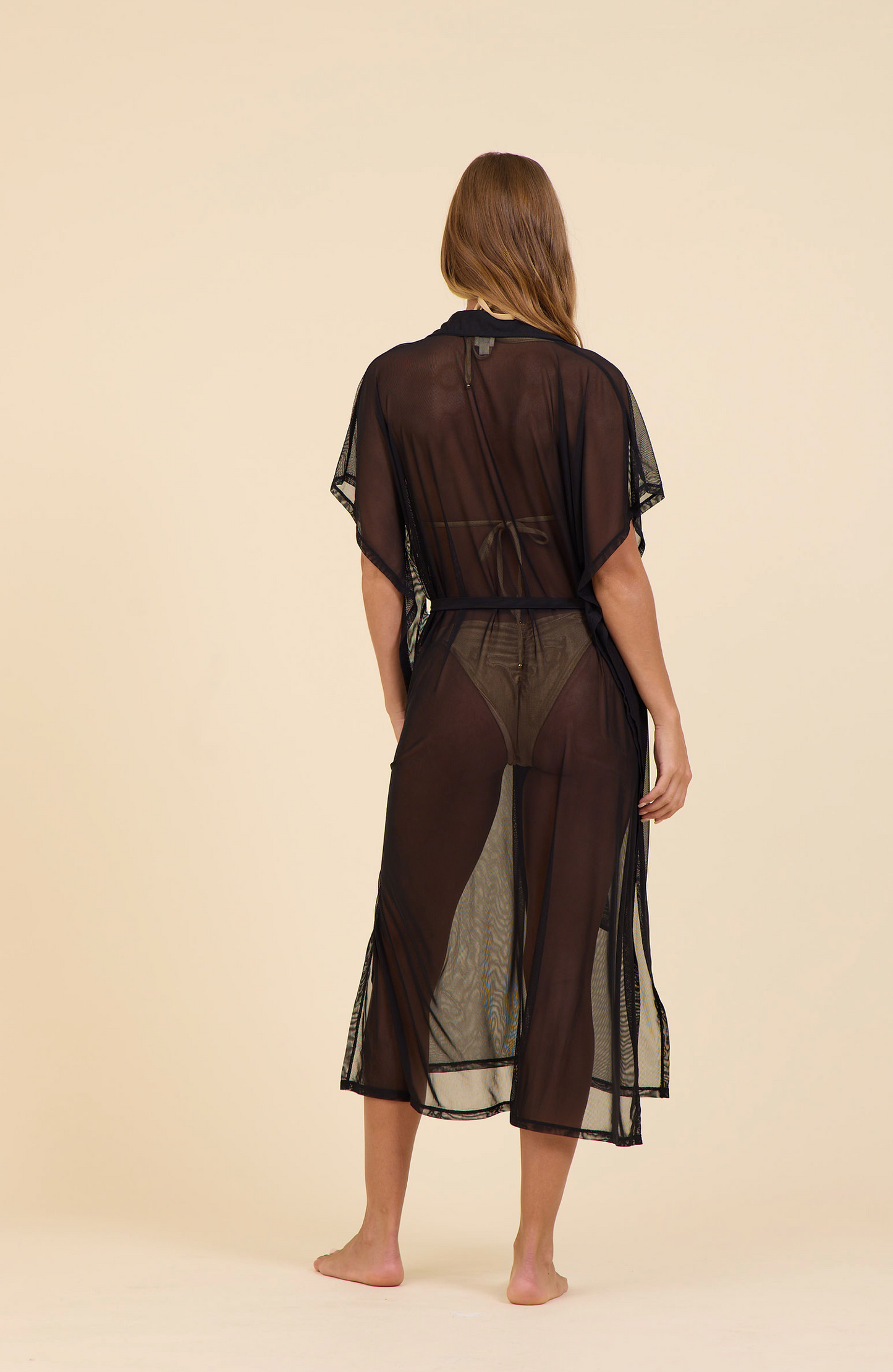 BLACK MESH COVER UP