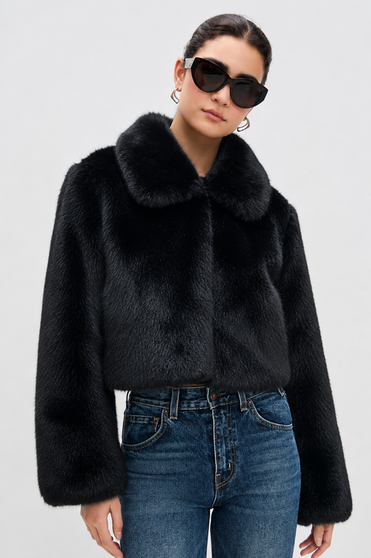 MAKE IT RAIN FAUX FUR JACKET